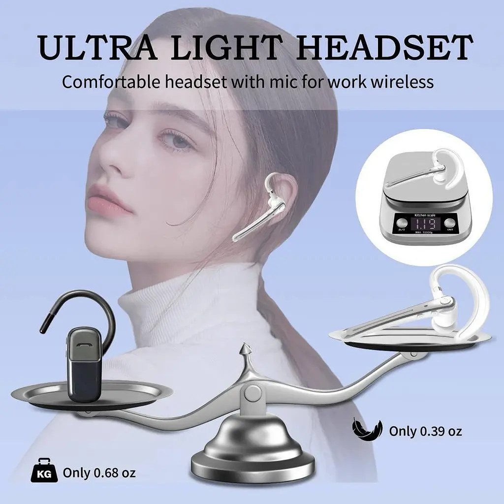 Професійна Bluetooth-гарнітура C1 білий - фото 3