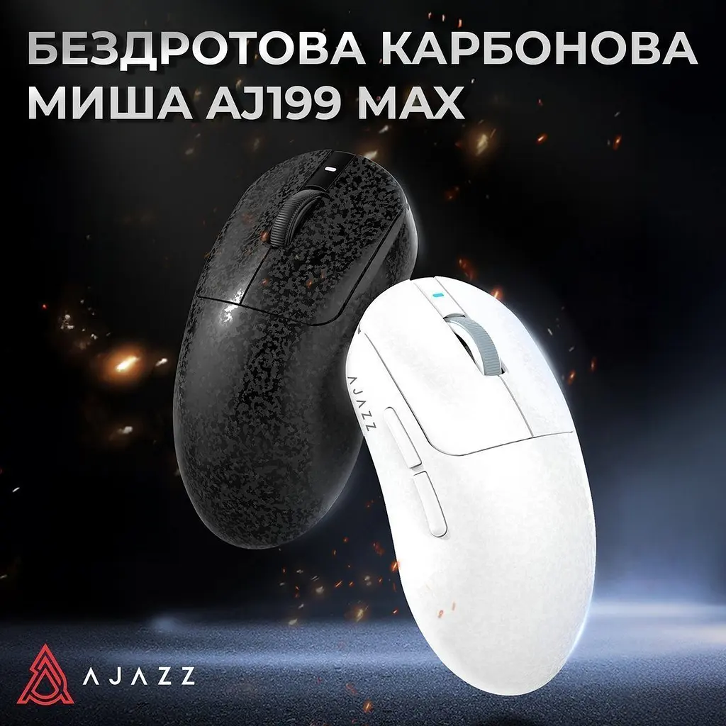 Миша Ajazz AJ199 MAX Carbon Filter White (AJ199-MAX-W) [158862] - фото 7