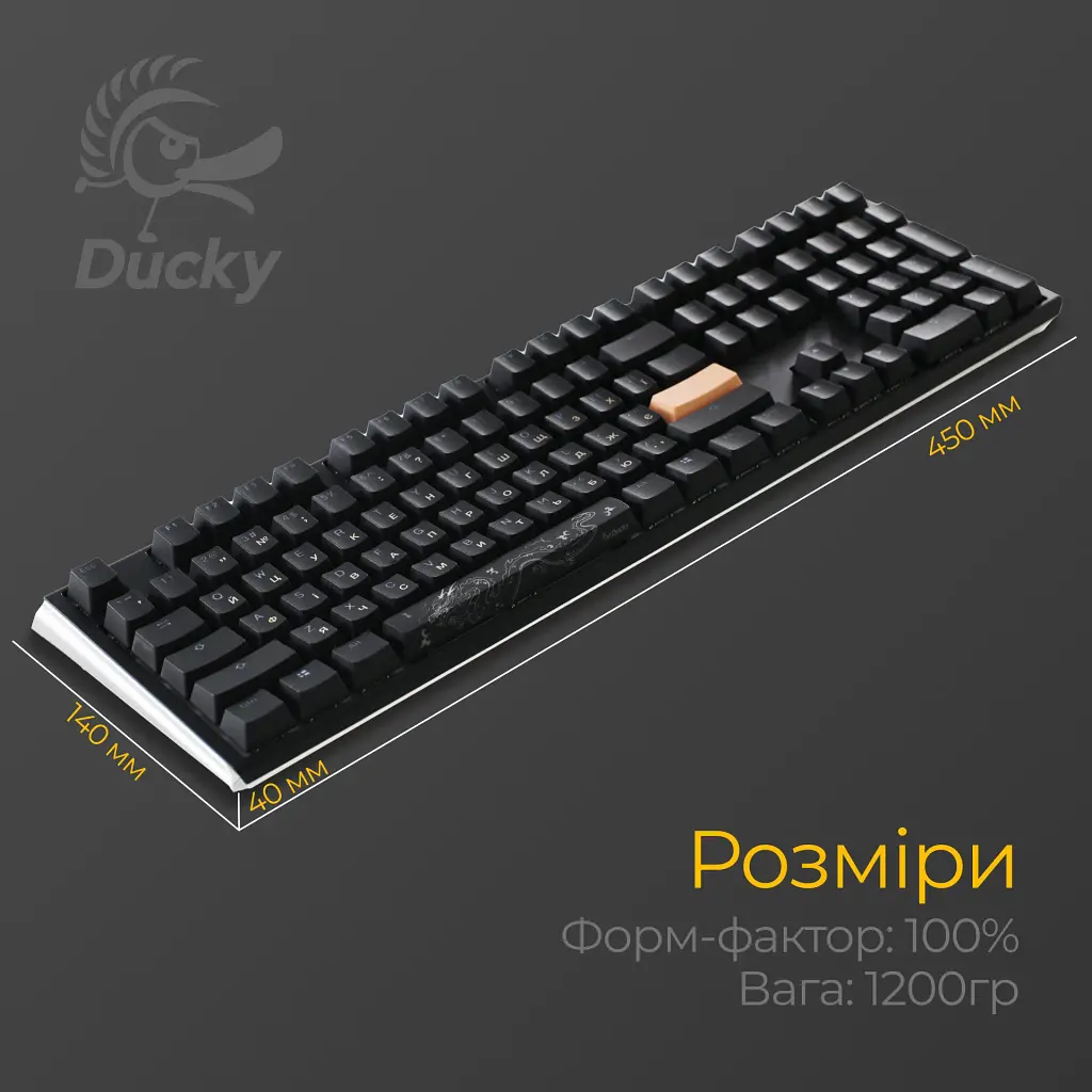 Клавіатура Ducky One 3 Cherry MX Blue RGB Black [DKON2108ST-CUAPXCLAWSC1] UA [126066] - фото 7