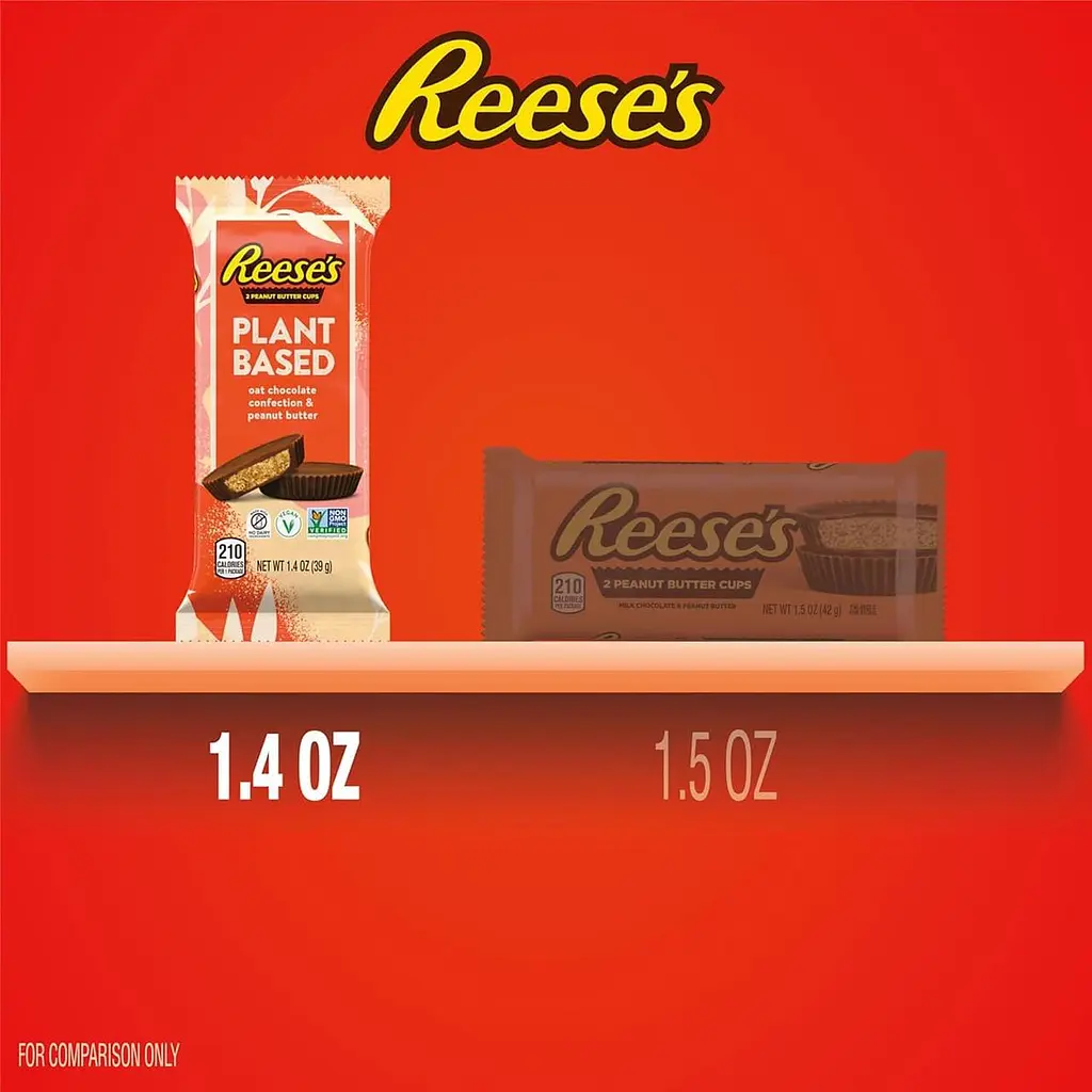 Шоколадні цукерки Reese's Plant Based Oat Chocolate Confection Peanut Butter 39г - фото 4