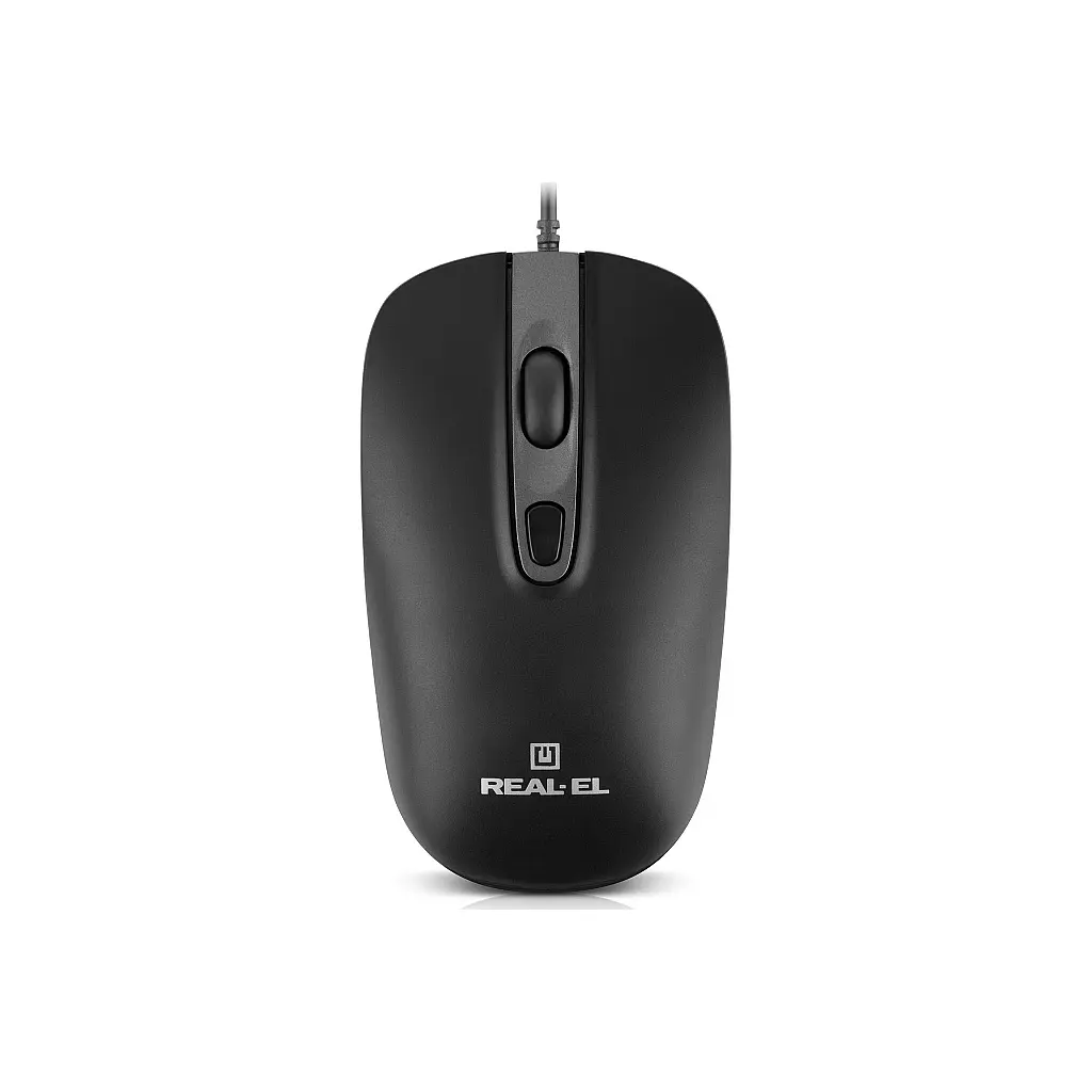 Мишка REAL-EL RM-222 USB Black/Gray (EL123200040) - фото 3