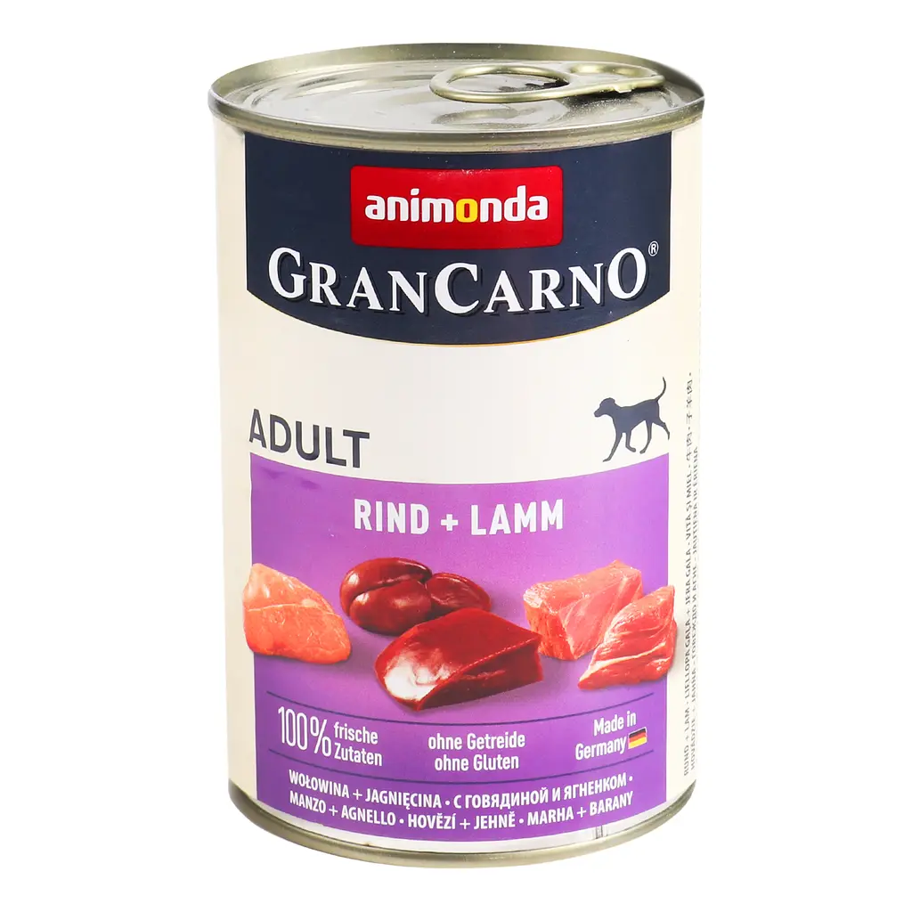 Влажный беззерновой корм для собак Animonda GranCarno Adult Beef + Lamb, с говядиной и ягненком, 400 г - фото 2