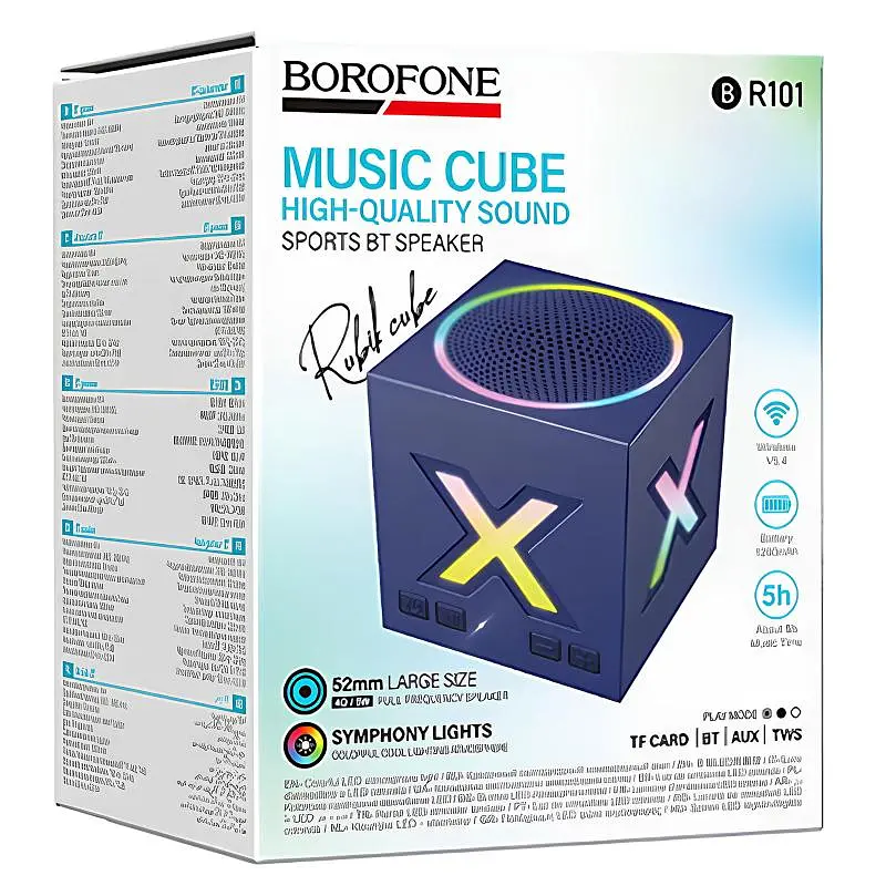 Bluetooth Колонка BR101 Rubik sports Blue Borofone teh0029779 - фото 4