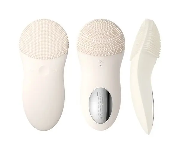 TOUCHBeauty TB-1788, Силіконова щітка для очищення обличчя з вібрацією Тач Б'юті, айворі - фото 2