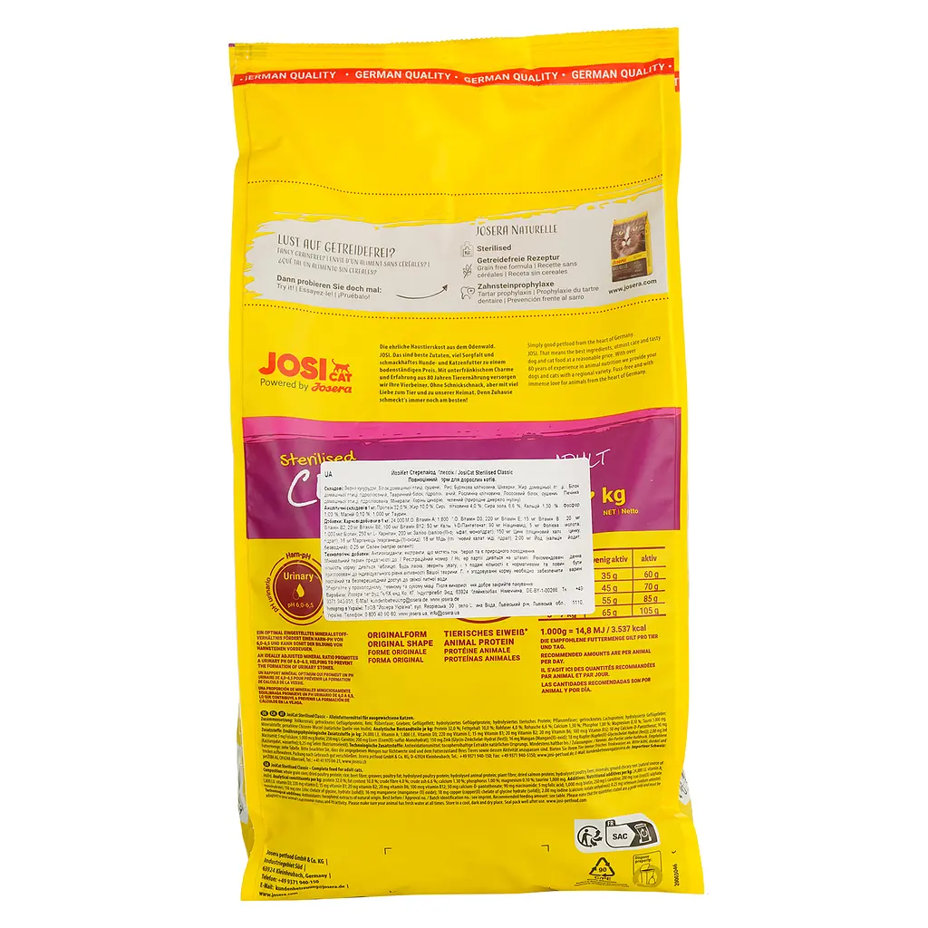 Сухой корм для кошек Josera JosiCat Sterilised Classic 1.9 кг - фото 3