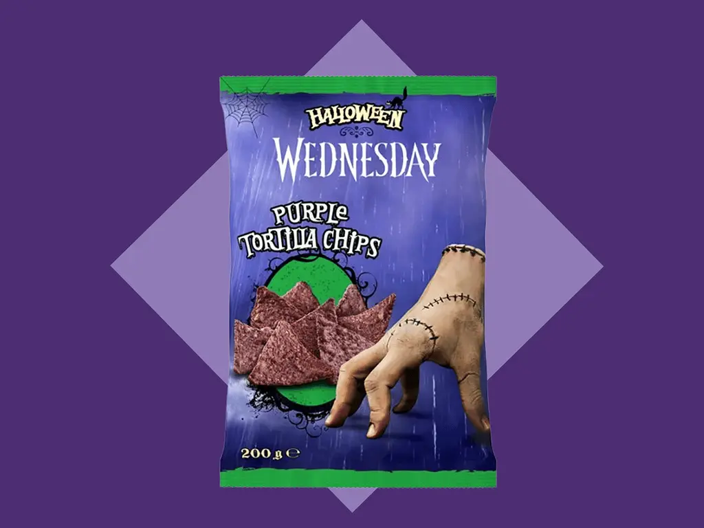Чіпси Halloween Wednesday Purple Tortilla Chips 200г - фото 5