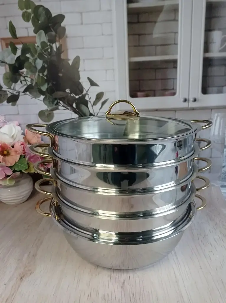 Мантоварка-пароварка O.M.S. Collection 6090 G-30 см 6,4 л - фото 5
