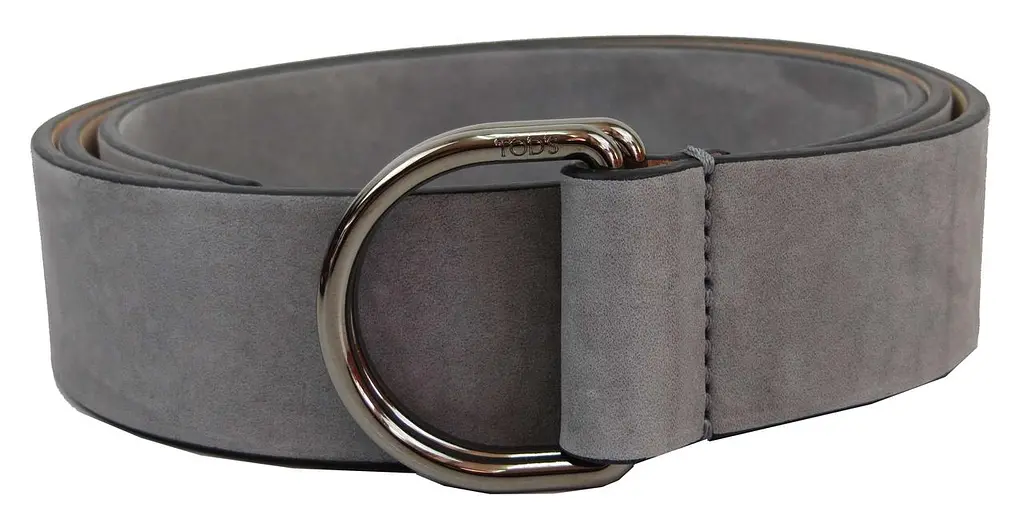Ремінь жіночий Tod's 80-118 см 3.5 см нубук Світло-сірий - фото 5