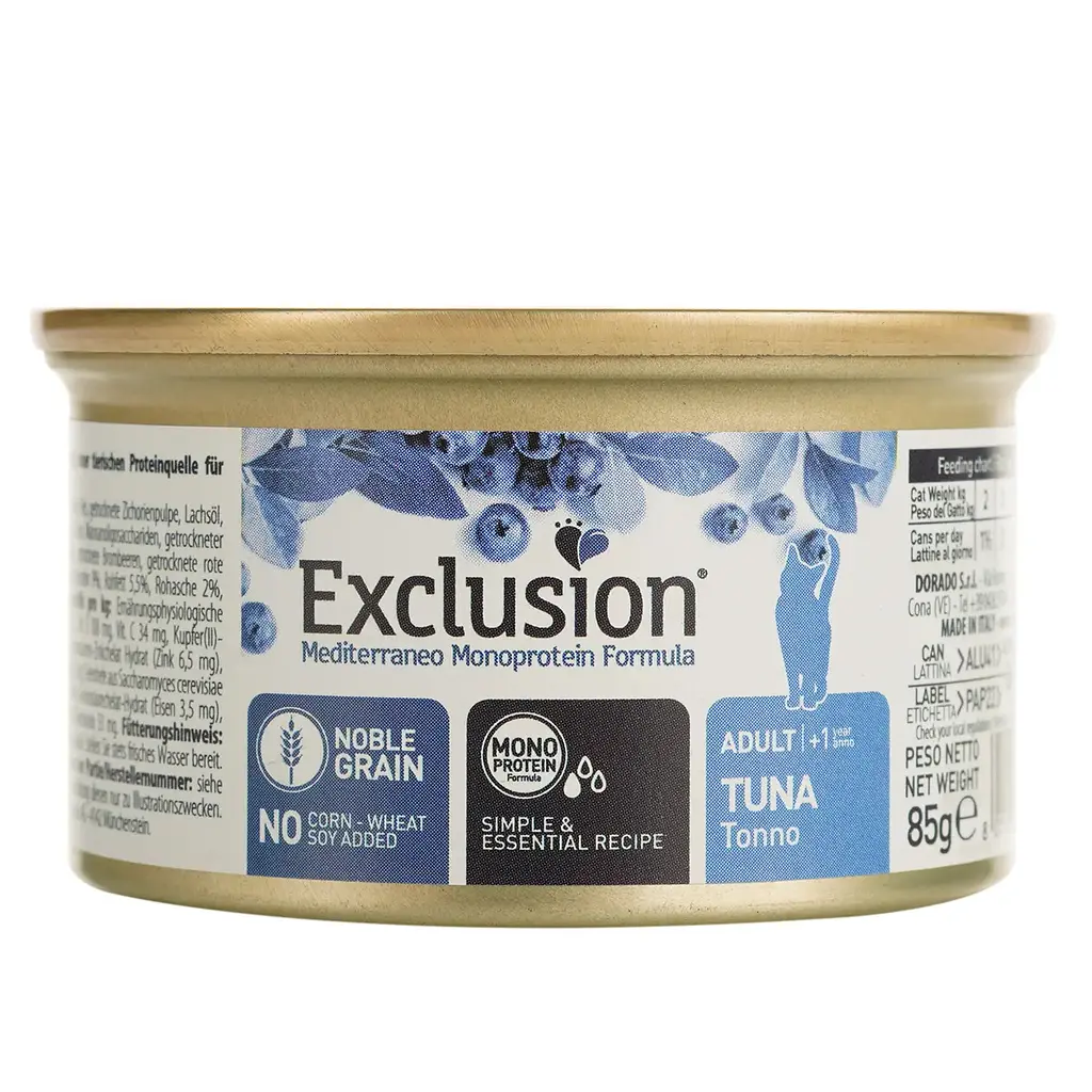Вологий корм для котів Exclusion Noble Grain Cat Adult Tuna All Breeds, 85 г - фото 2