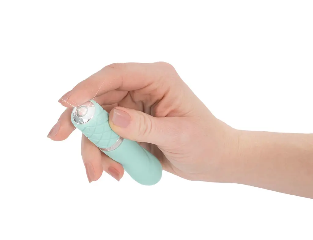 Розкішний вібратор PILLOW TALK - Flirty Teal з кристалом Swarovski, гнучка головка - фото 6