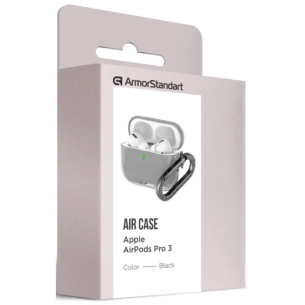 Чохол для навушників Armorstandart Air для Apple Airpods Pro 3 Black (ARM88267) (ARM88267) - фото 3