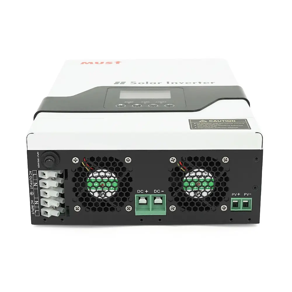 Гiбрiдний ДБЖ MUST PV18-1012VPM, 1000W, 12V, ток заряда 10-20A, 170-280V, MPPT (60А, 105 Vdc), 225*355*92 мм, 5.5 кг - фото 3