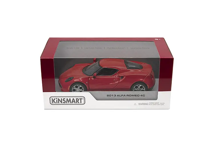 Металева інерційна легкова модель Alfa Romeo 4C 2013 5", відкриваються двері (В асортименті) - фото 2