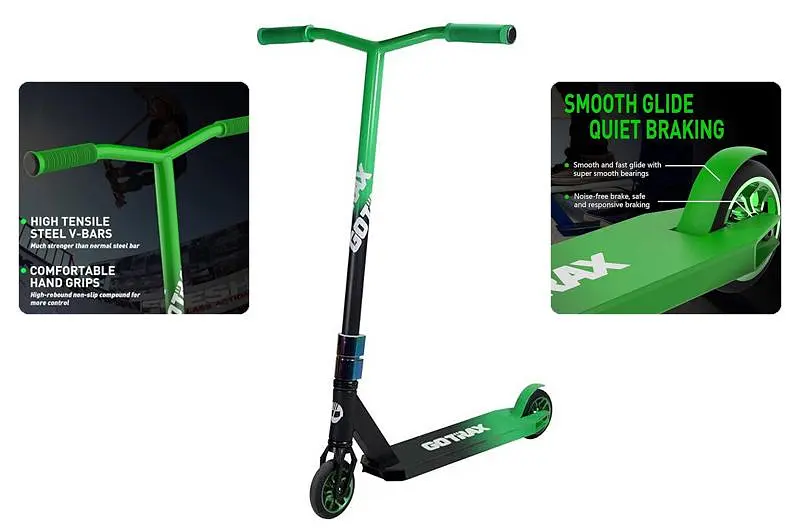 Самокат трюковий Go TRAX ST PRO 200 GREEN - фото 2