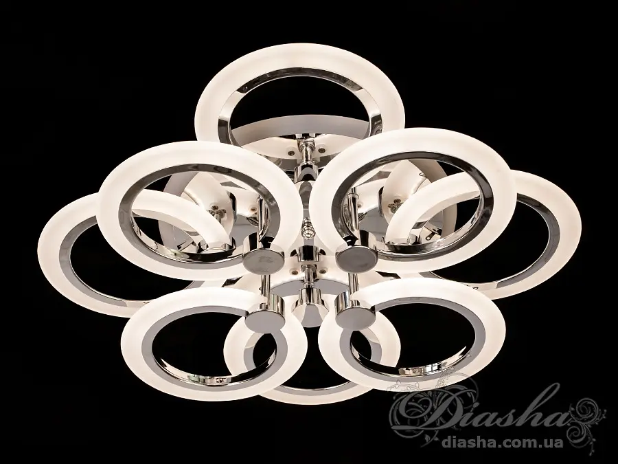 Светодиодная люстра смарт светильник с пультом, цветной подсветкой - фото 3