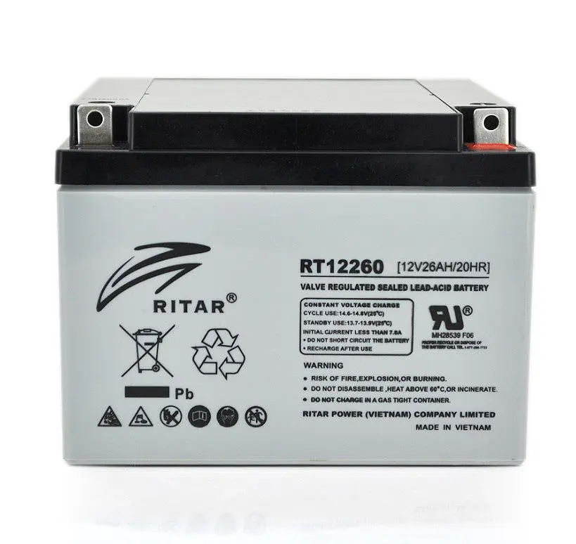 Акумуляторна батарея AGM RITAR RT-12260G 12 В 26,0 А·год
