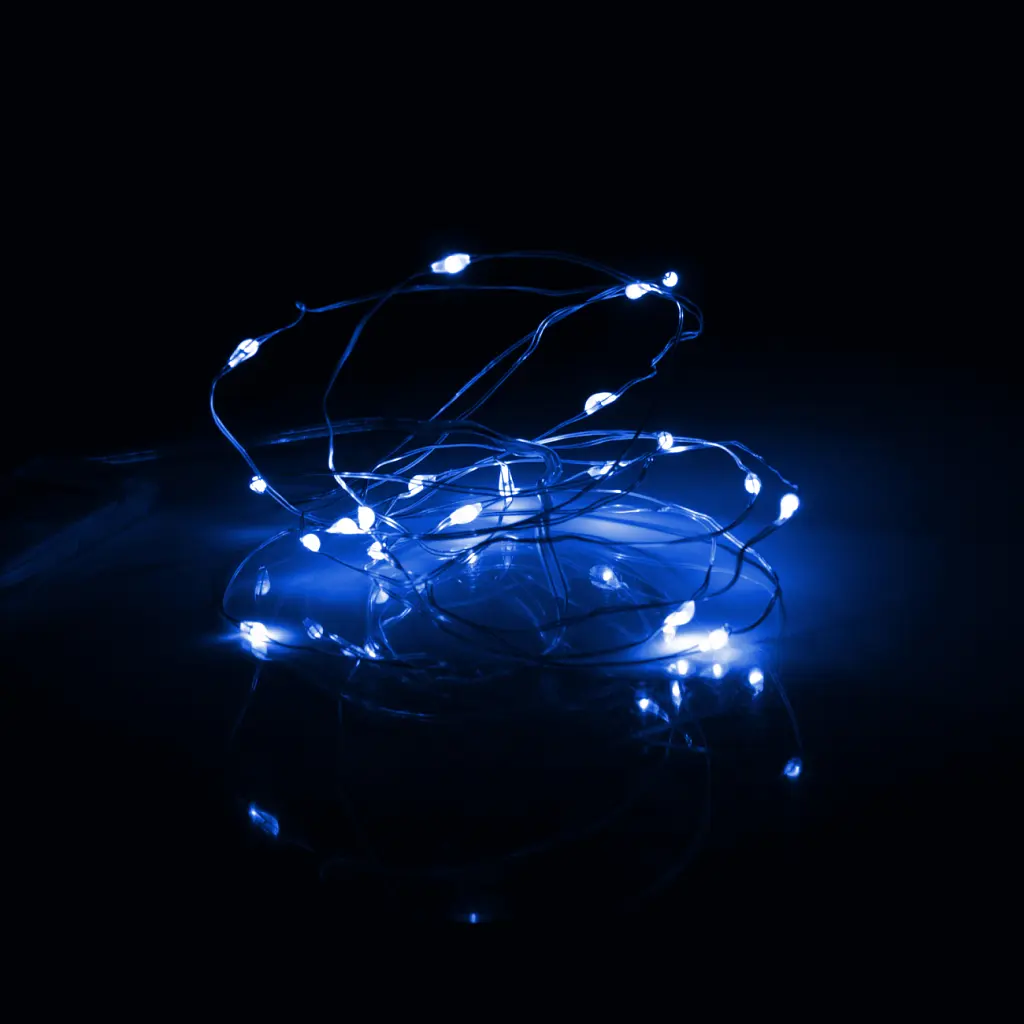 Гірлянда YES! Fun Нитка на мідному дроті 20 LED Синя 2 м Статична На батарейках (975025) - фото 3