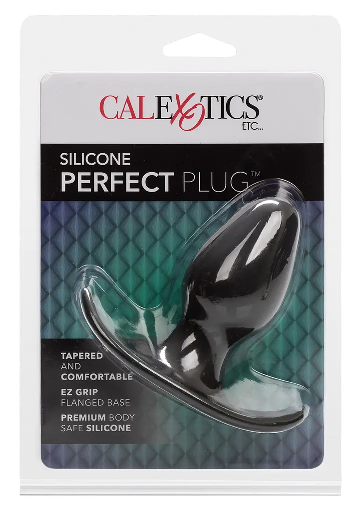Анальна пробка CalExotics Silicone Perfect Plug 9 см (чорний) - фото 9
