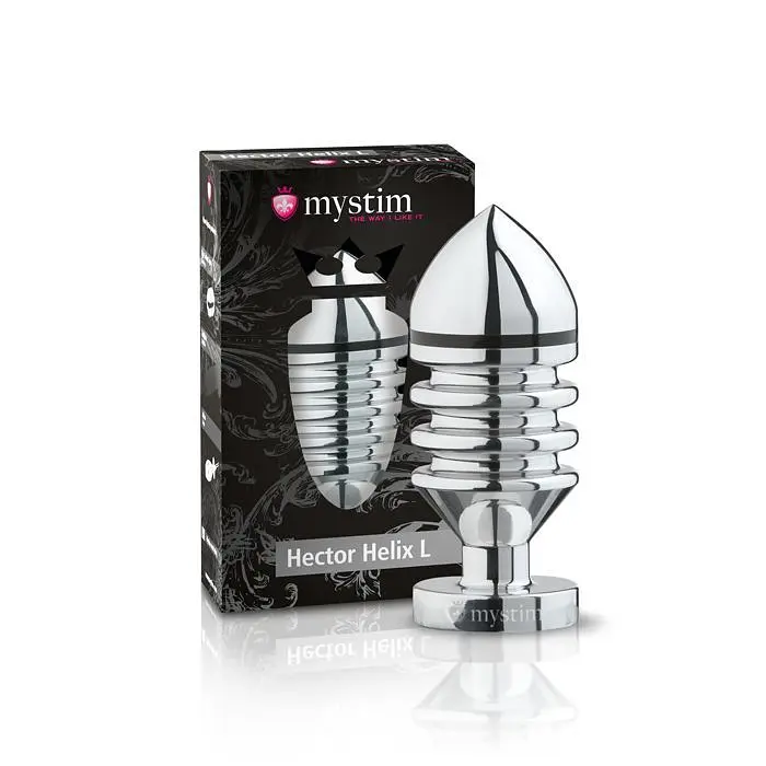 Mystim Hector Helix L - Металева анальна пробка для електростимулятора, 11.5х5см. - фото 5