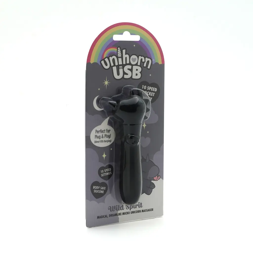 Вібратор-єдиноріжка Unihorn USB Bullet - Wild Spirit, віброкуля, USB-зарядка, 10 режимів - фото 4
