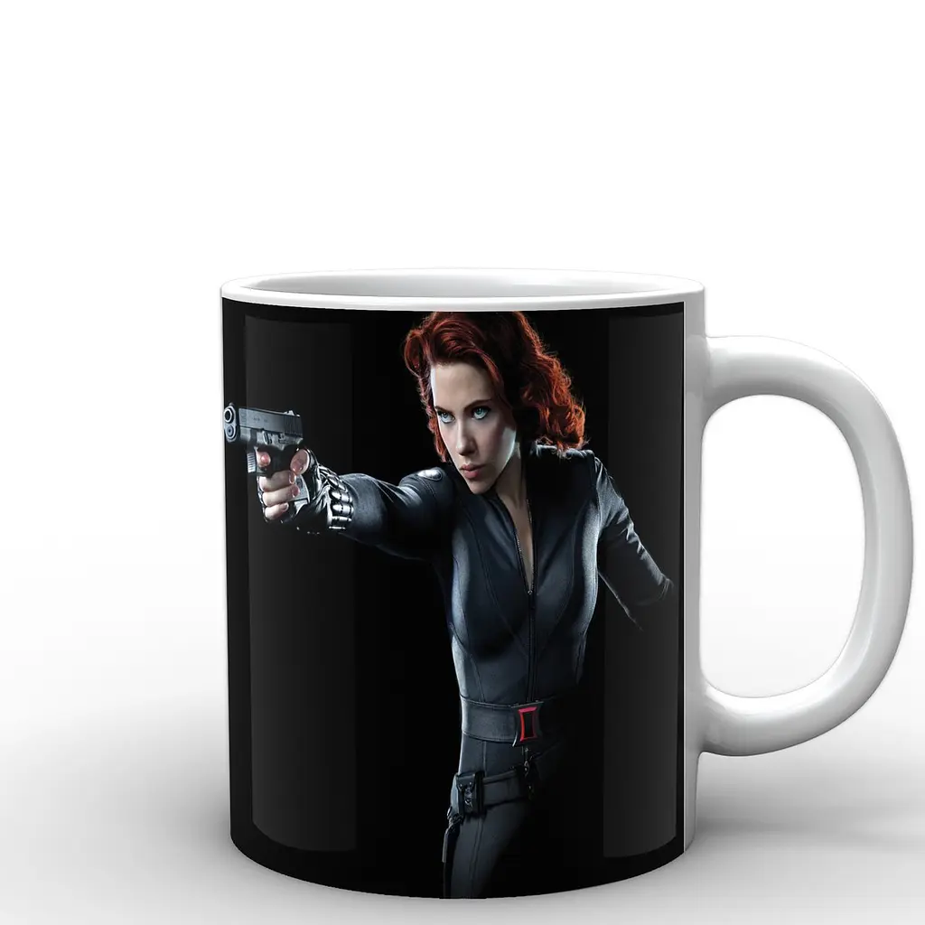 Кухоль GeekLand чорний вдова Black Widow чорний Вдова постріл BW.02.006.953 330 мл білий - фото 3