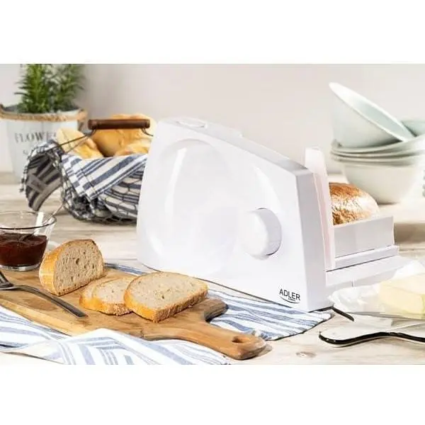 Слайсер-ломтерізка Adler AD 4703 400 Вт лезо нержавіюча сталь 0-15 мм товщина скибочки 0-15 мм - фото 5