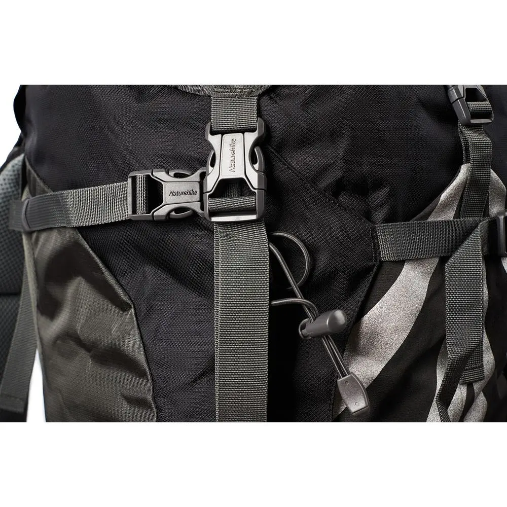 Рюкзак туристичний Naturehike NH70B070-B, 70 л + 5 л, чорно-сірий - фото 7