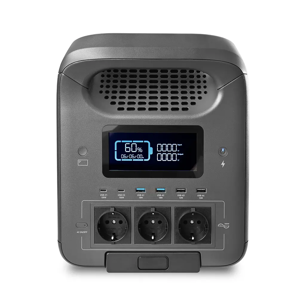 Портативна зарядна станція Videx Oasis 3000W 2560Wh (VPS-SG1-3KW) - фото 2