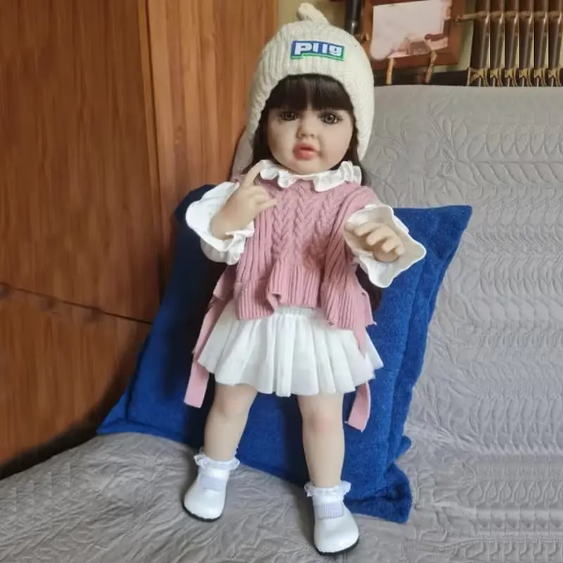 Реалістична Кукла Реборн 55 см повністю вінілова Doll Reborn Baby К0100214.1 - фото 4
