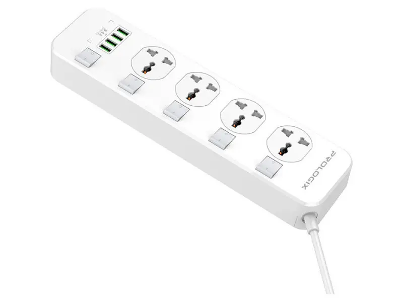 Мережевий фільтр PrologiX Premium 2 м, 4 розетки 4xUSB White (PR-SC4408W) - фото 2