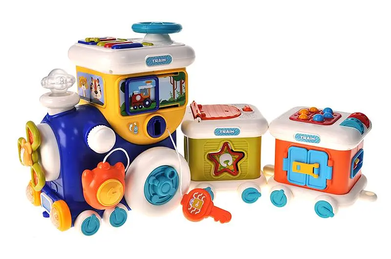 Іграшковий музичний поїзд з вагонами та світловими ефектами YG Toys (RT7212) - фото 2