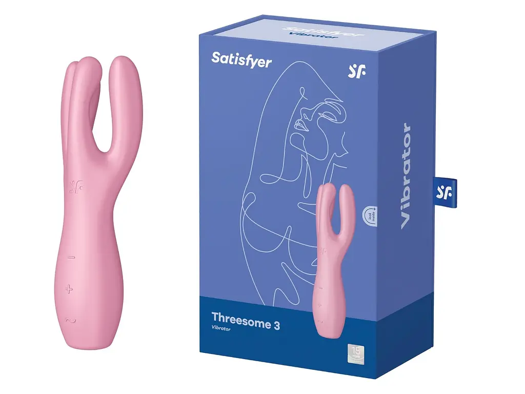 Вибратор для клитора Satisfyer Threesome 3 14 см светло-розовый - фото 2