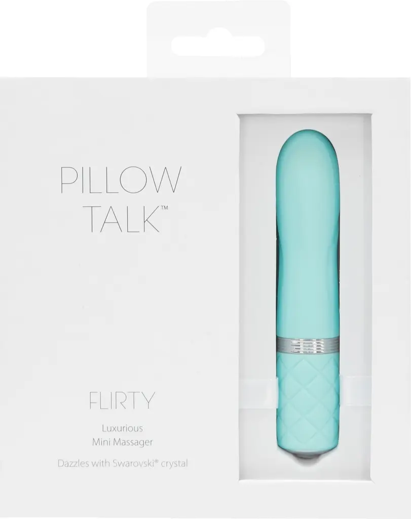 Роскошный вибратор PILLOW TALK - Flirty с кристаллом Swarovski, гибкая головка - фото 8