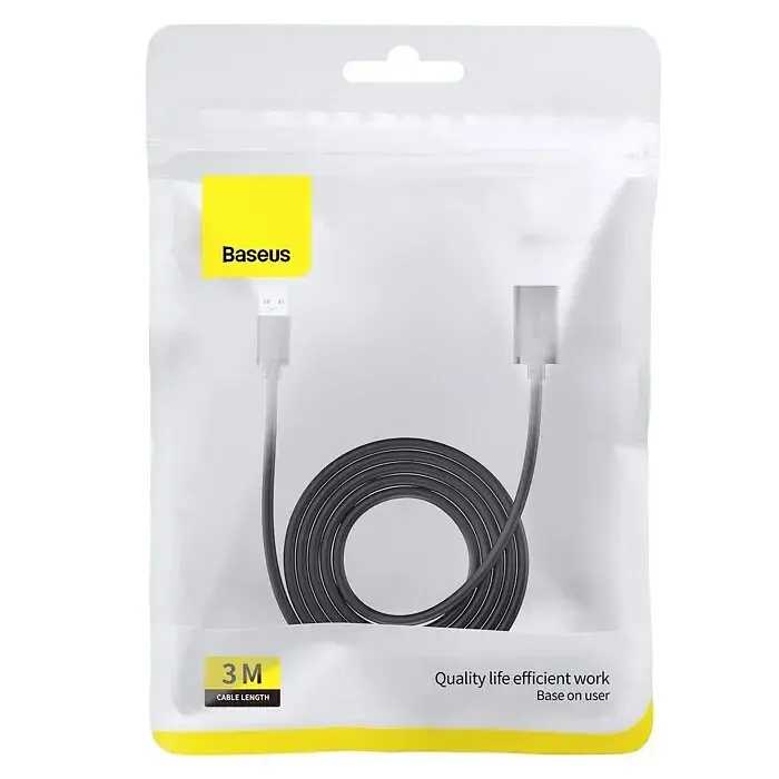 Кабель-подовжувач Baseus AirJoy Series USB3.0 Extension Cable 3m B00631103111-04 Black - фото 5