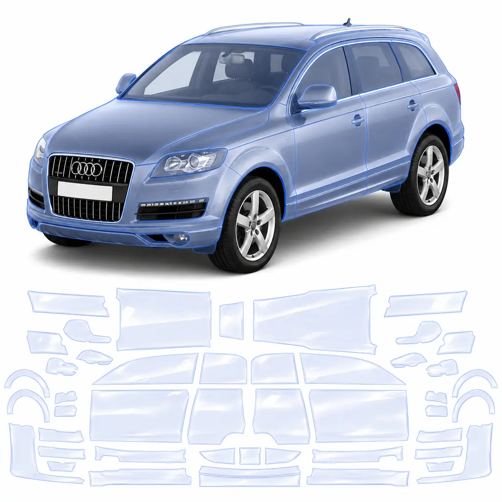 Антигравійна захисна бронеплівка за лекалами для Audi Q7 4L 2005-2015 - повний кузов