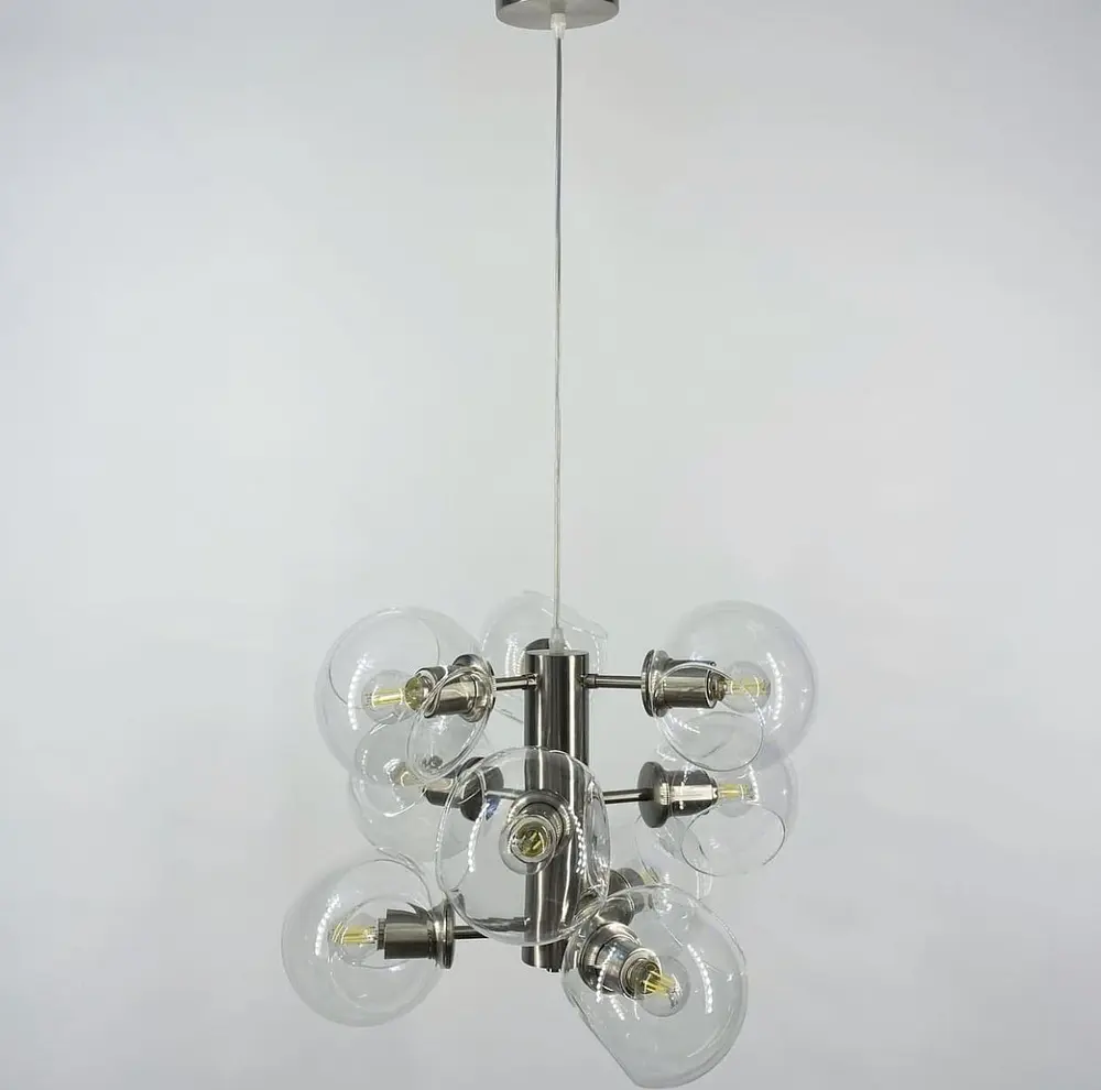 Эксклюзивная люстра в трендовом цвете корпуса Satin Nickel Line.F MD 9050-9 - фото 2