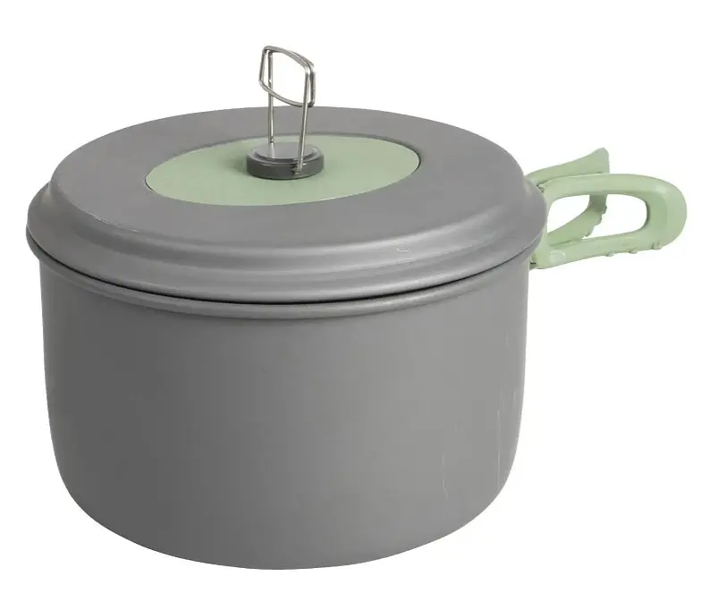 Набір посуду Bo-Camp Explorer XL 4 Pieces Hard Anodized Grey/Green (2200249) (DAS302116) - фото 4