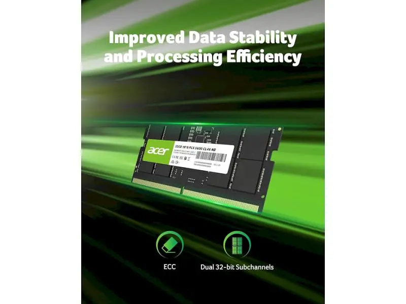Пам'ять для ноутбуків Acer 32 GB SO-DIMM DDR5 5600 MHz SD200 (BL.9BWWA.419) - фото 6