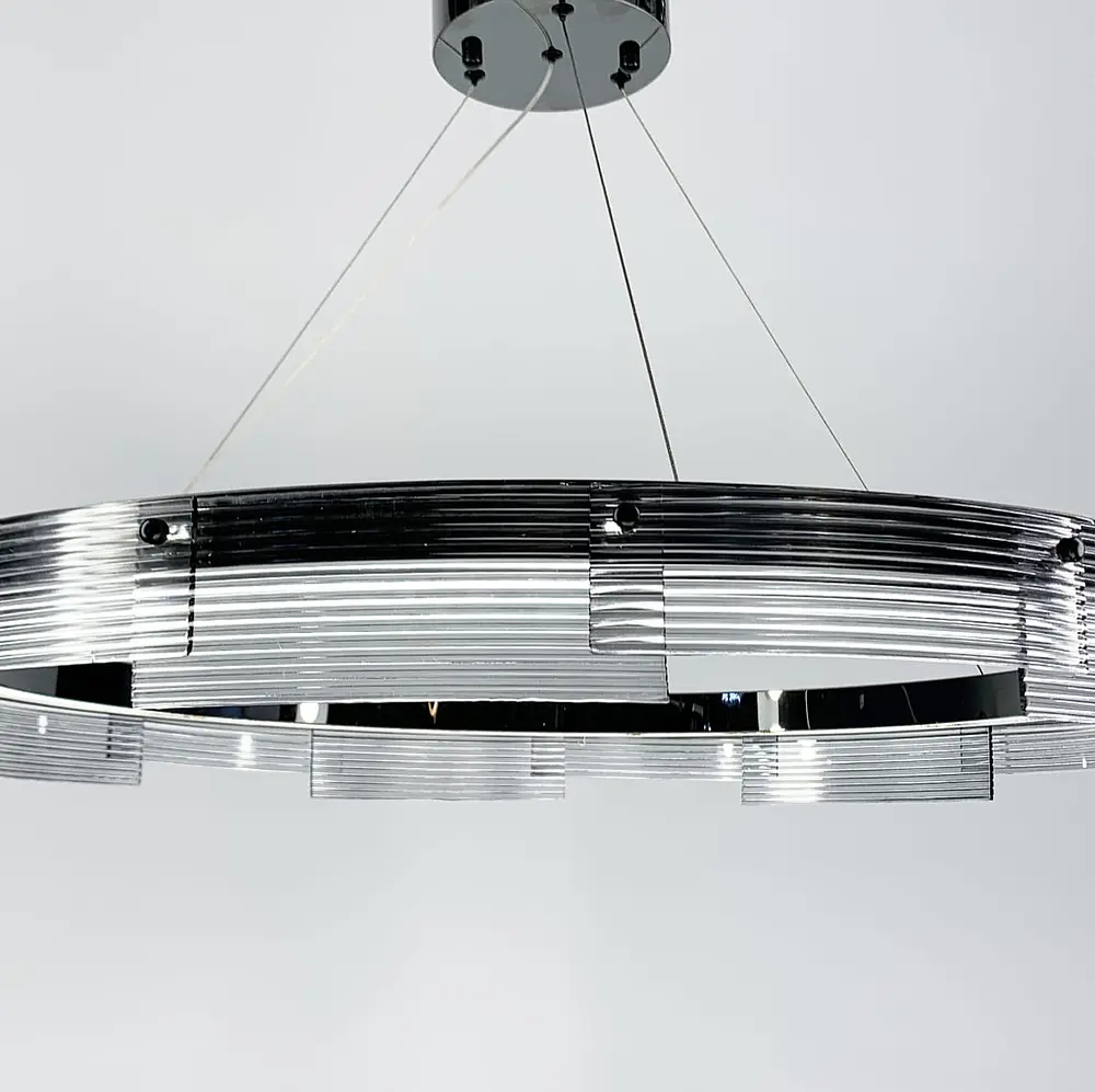 Подвесная люстра в корпусе черный хром Line.F Диаметр 80см - фото 4