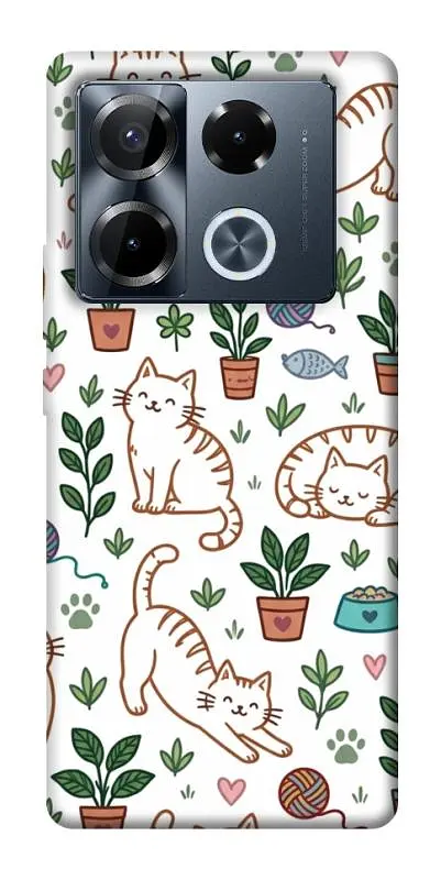 TPU чохол Demsky Cats pattern для Infinix Note 40 Pro 4G