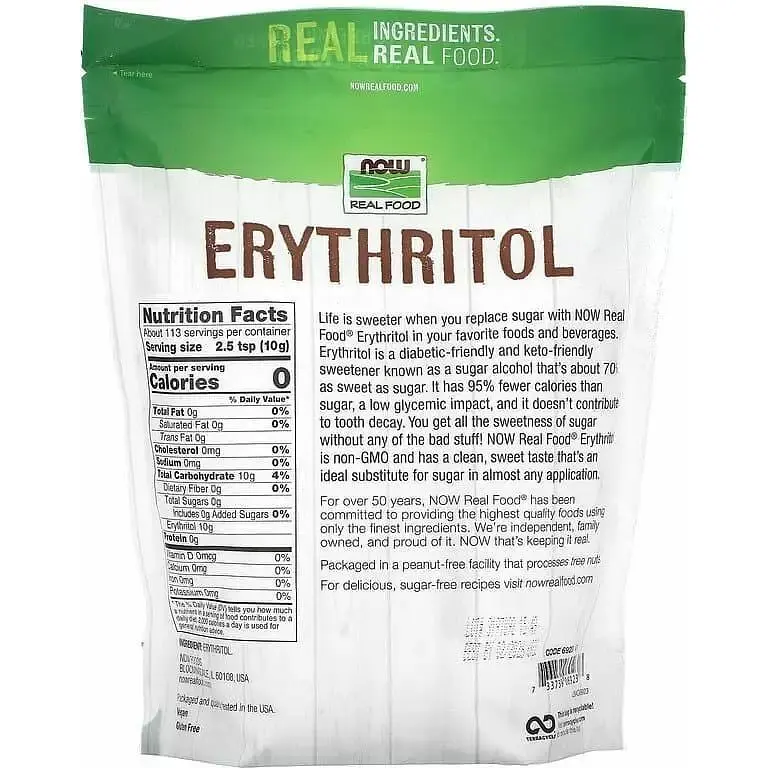 Эритритол сахарозаменитель Now Foods Erythritol 1134 г - фото 2
