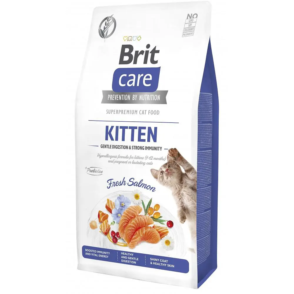 Сухий корм Brit Care Cat by Nutrition Kitten Gentle Digestion Strong Immunity для кошенят, з лососем 7 кг (арт.172543)