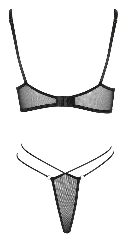 Комплект білизни Cottelli Lingerie Bra and Rio L чорний - фото 4