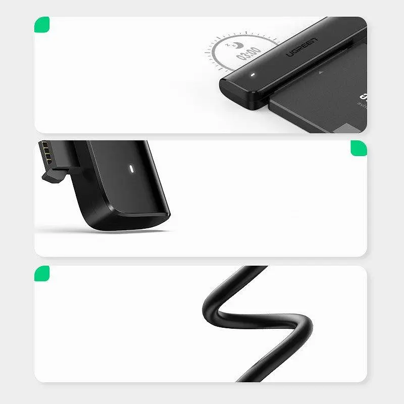 Кишень для жорсткого диска ноутбука UGREEN CM321 USB-C 3.0 to 2.5-inch SATA Converter 50cm 70610 Зовнішній корпус - фото 3