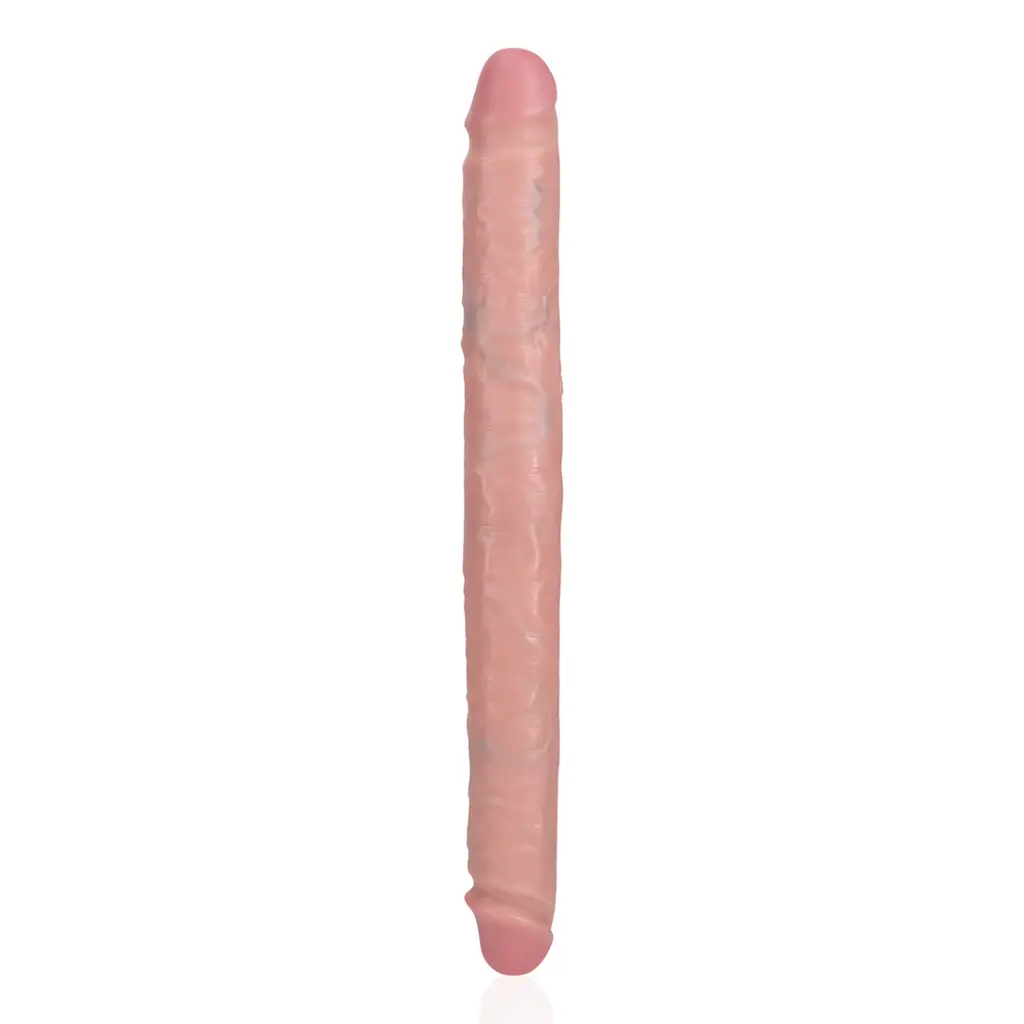 Двосторонній фалоімітатор RealRock Double Dong 14", 35.6 см (тілесний) - фото 5
