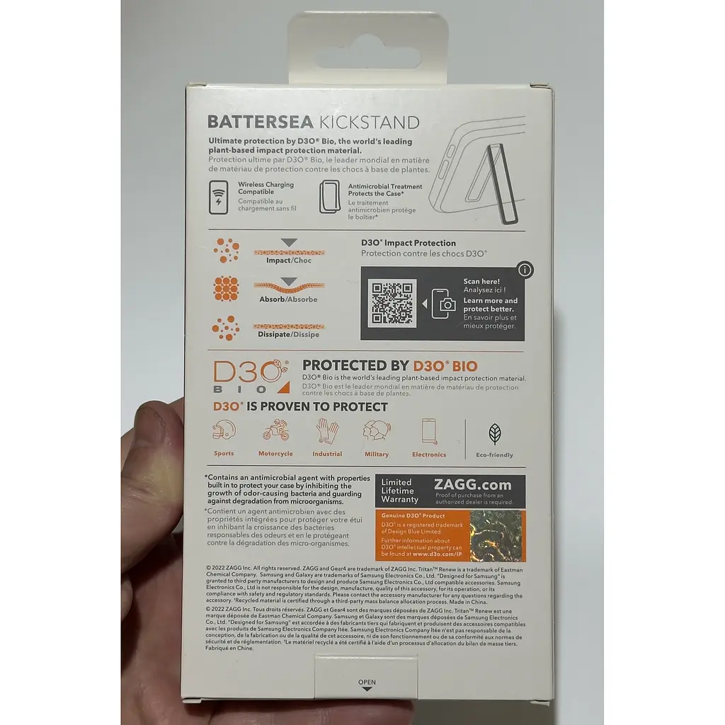 Протиударний чохол Gear4 Battersea D3O для Samsung Galaxy S23 Ultra (6.8") Black Orange - фото 8