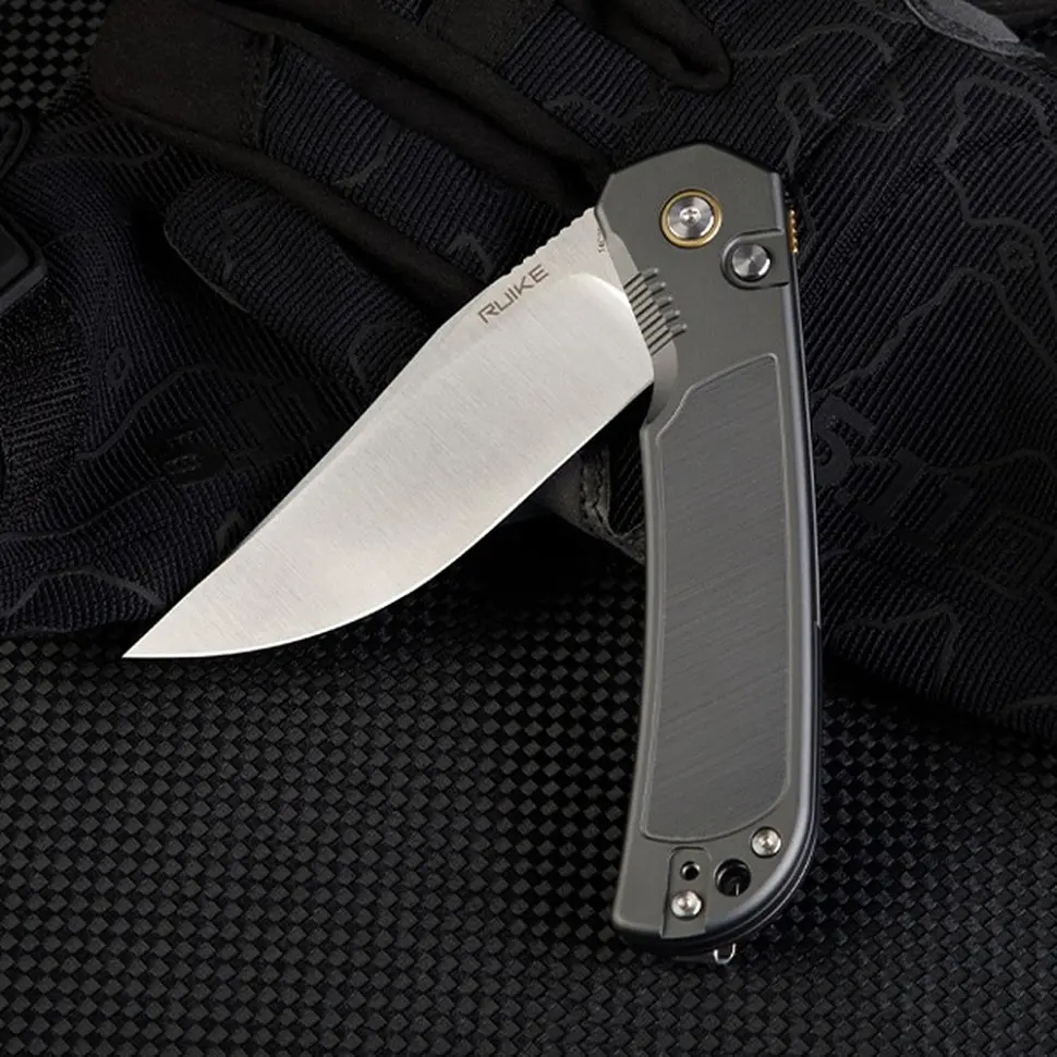 Ніж складаний туристичний Ruike P192-AK, (9.1 см) 14C28N / алюмінієвий сплав 6063, сірий - фото 9