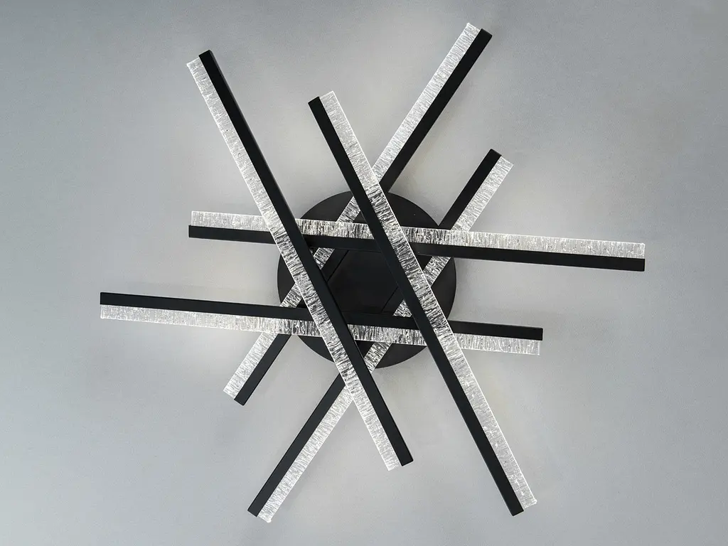 Стельова LED-люстра Diasha MX3087/6BK, геометрія, Ø72 см, 86 W - фото 3