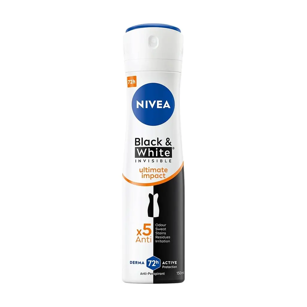 Антиперспірант Nivea MEN Black & White Invisible Ultimate Impact Anti-Perspirant 150 мл (5900017074306)