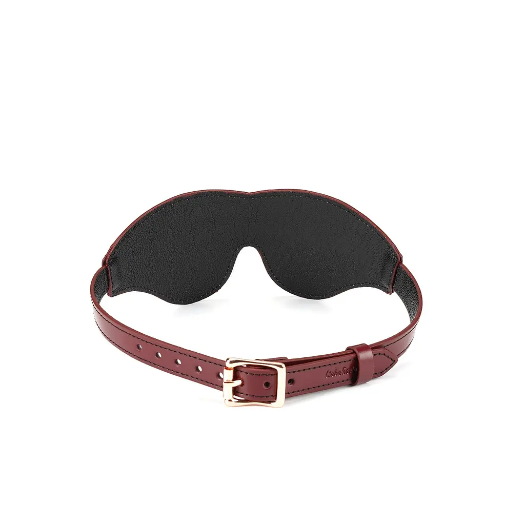 Маска на очі Liebe Seele Wine Red Leather Blindfold бордовий - фото 4